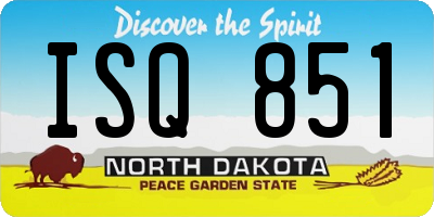ND license plate ISQ851