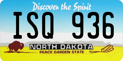 ND license plate ISQ936