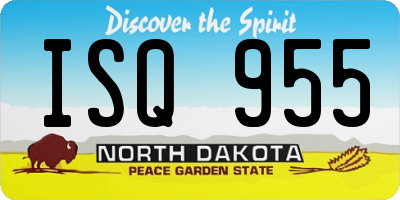 ND license plate ISQ955