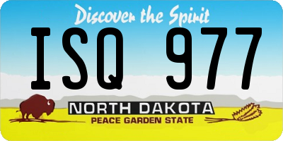 ND license plate ISQ977