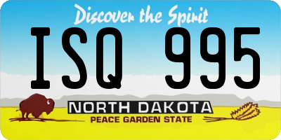 ND license plate ISQ995