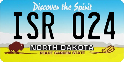 ND license plate ISR024
