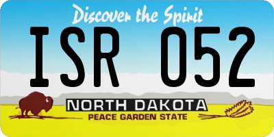 ND license plate ISR052