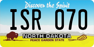 ND license plate ISR070