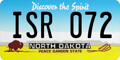 ND license plate ISR072