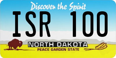 ND license plate ISR100