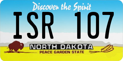 ND license plate ISR107
