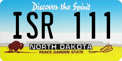 ND license plate ISR111