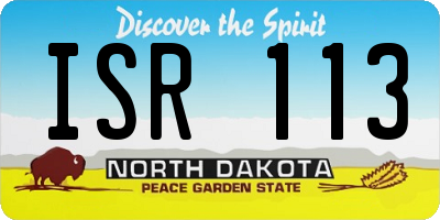 ND license plate ISR113