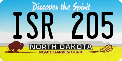 ND license plate ISR205