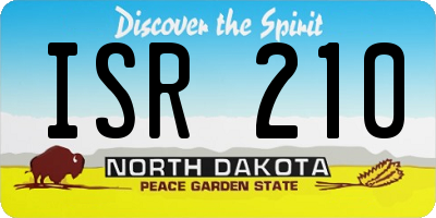 ND license plate ISR210