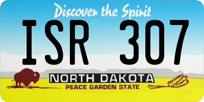 ND license plate ISR307
