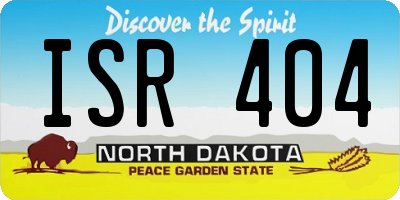 ND license plate ISR404