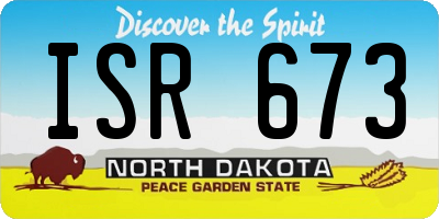 ND license plate ISR673