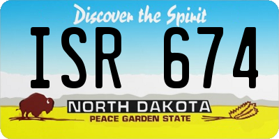 ND license plate ISR674