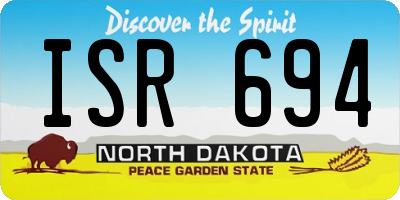 ND license plate ISR694