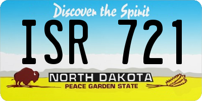 ND license plate ISR721