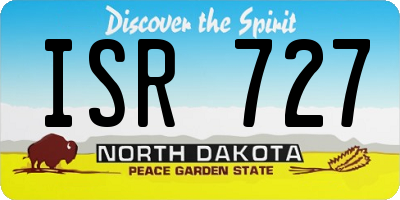 ND license plate ISR727
