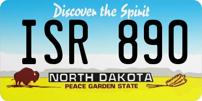 ND license plate ISR890