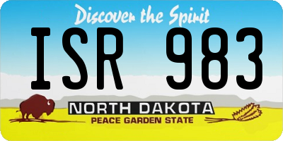 ND license plate ISR983