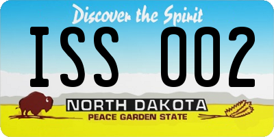 ND license plate ISS002