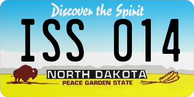 ND license plate ISS014