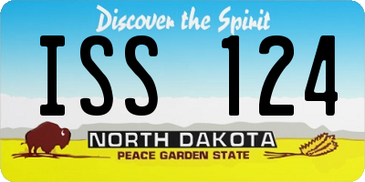 ND license plate ISS124