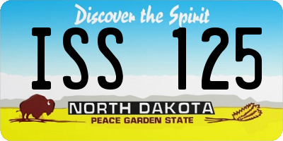 ND license plate ISS125