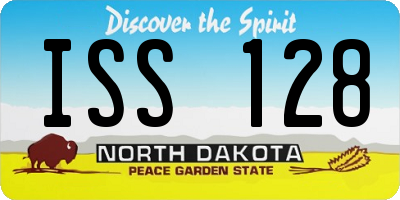 ND license plate ISS128
