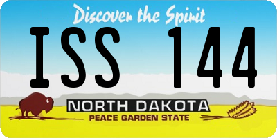 ND license plate ISS144