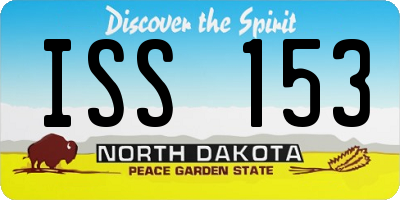ND license plate ISS153