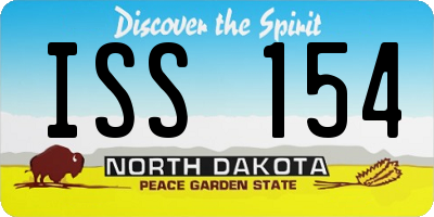 ND license plate ISS154