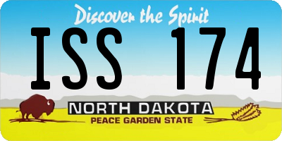 ND license plate ISS174
