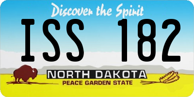 ND license plate ISS182