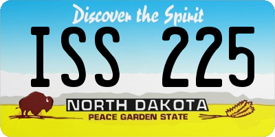 ND license plate ISS225