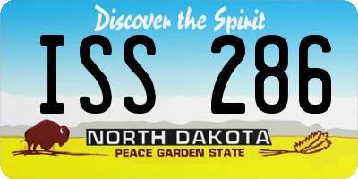 ND license plate ISS286