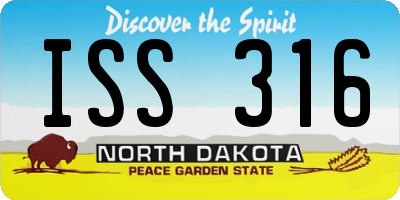 ND license plate ISS316