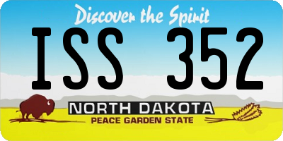 ND license plate ISS352