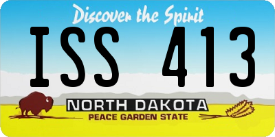 ND license plate ISS413