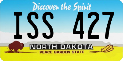 ND license plate ISS427