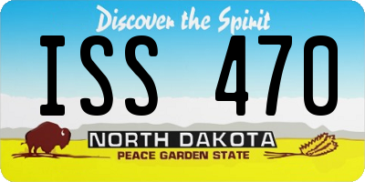 ND license plate ISS470