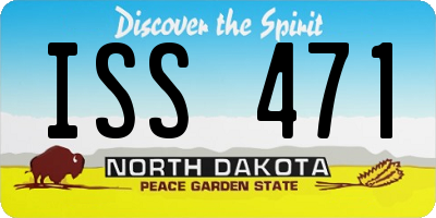 ND license plate ISS471