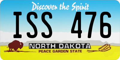 ND license plate ISS476
