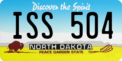 ND license plate ISS504