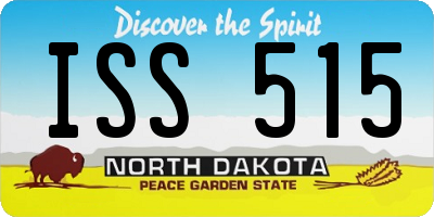 ND license plate ISS515