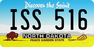 ND license plate ISS516