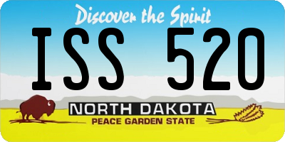 ND license plate ISS520
