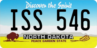 ND license plate ISS546