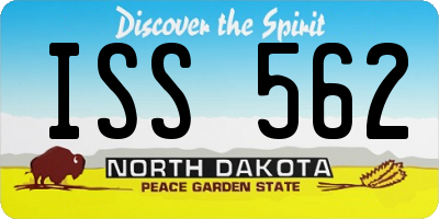 ND license plate ISS562