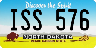 ND license plate ISS576